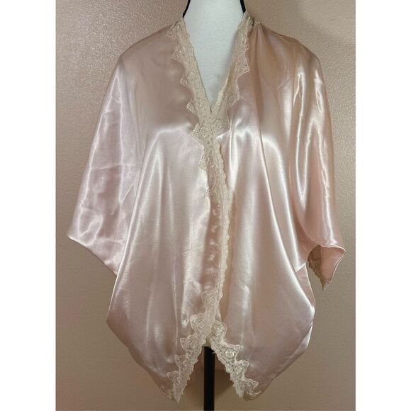 Vintage Victoria's Secret Gold Label Lace Trim Cami Robe/Kimono Women's One Size - Picture 1 of 10